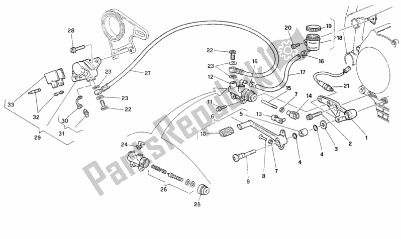 Wszystkie części do Tylny Uk? Ad Hamulcowy Ducati Superbike 916 SP 1994